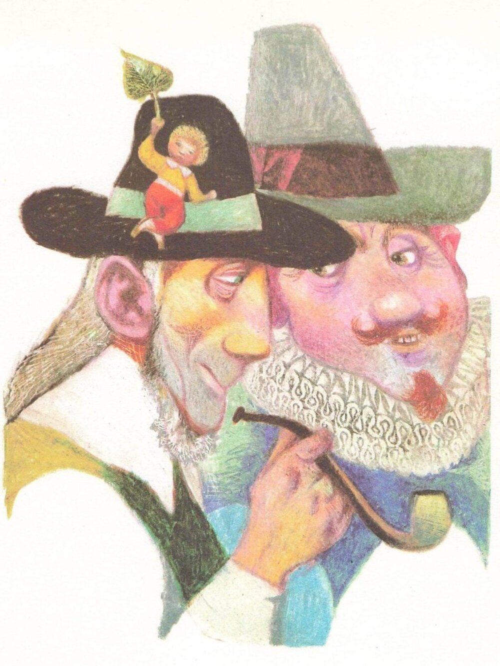 Tom Thumb Jiri Trnka 8.5"x10 Art Brothers Grimm Illustrations German Fairy Tales